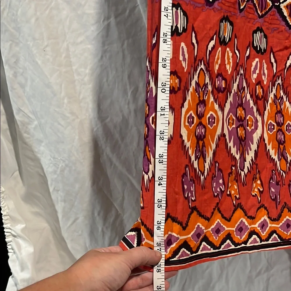 WD.NY Women’s Cream/Black/Multi Smocked A-Line Flowing Floral Midi Skirt… - Picture 6 of 7